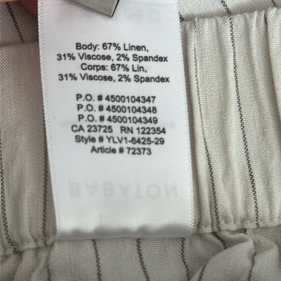 Aritzia babaton errol pants linen ankle trousers small - Picture 10 of 11